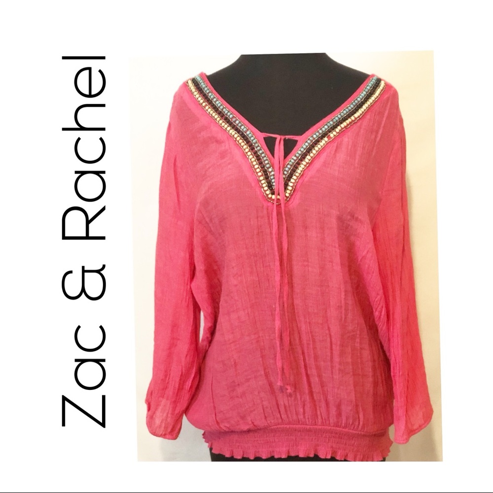 Zac & Rachel flowy boho top, size xl.